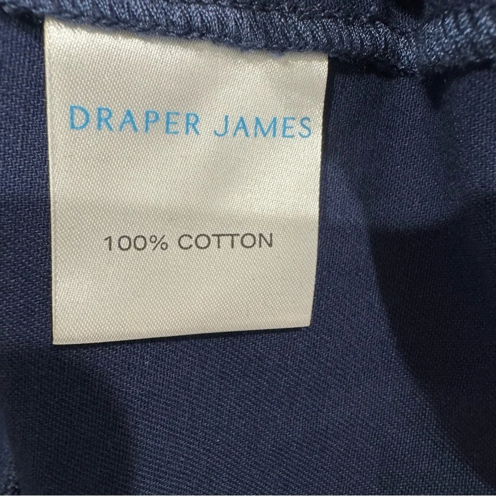 Draper James Utility Shirt Dress Washed Twill Nassau Navy XL NWT $150 Pockets - Picture 5 of 7